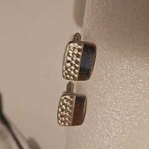 HICKOK Silvertone 1/2 Polished Cuff Links